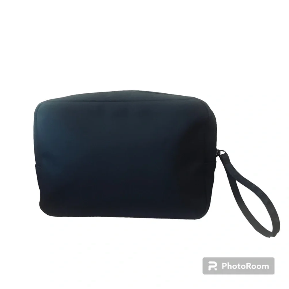 Valentino Garavani Black Clutch Bag Zip Case Cosmetic Case